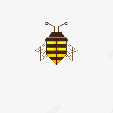 蜜蜂形状标志图标图标