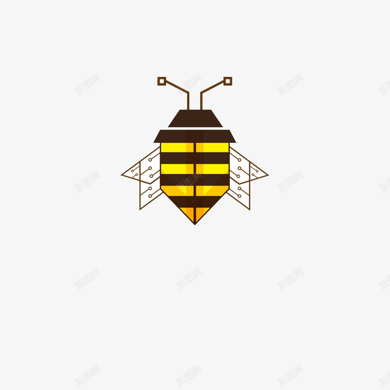 蜜蜂形状标志图标png_新图网 https://ixintu.com 卡通蜜蜂 蜜蜂 蜜蜂logo