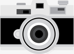 旧照相机黑白相机矢量图高清图片