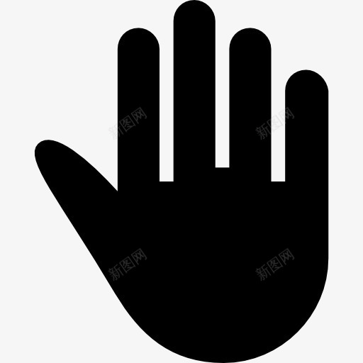 高五的黑色手剪影图标png_新图网 https://ixintu.com 山楂填 形状 手 手势 手指手势 轮廓 高五