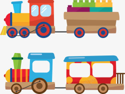 小火车儿童玩具卡通小火车矢量图高清图片