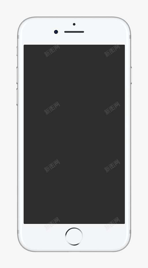 白色手机屏幕透明png免抠素材_新图网 https://ixintu.com 屏幕 手机 手机屏幕展示图 白色 透明