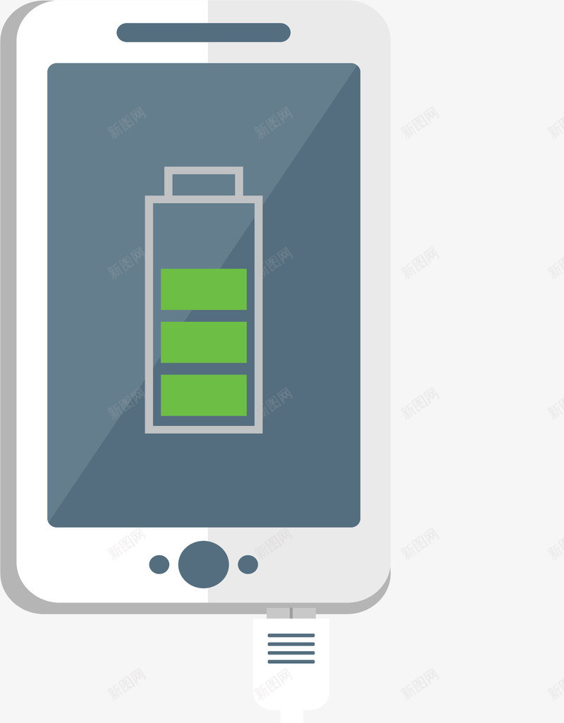 手机充电中png免抠素材_新图网 https://ixintu.com 充电 充电器 关机充电 手机充电 矢量素材