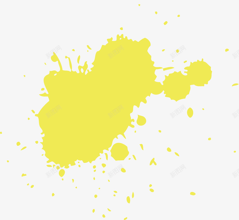 黄色喷绘元素png免抠素材_新图网 https://ixintu.com 图案 墙体喷绘 小清新 广告喷绘 纹理 色彩 花纹 颜色 黄色