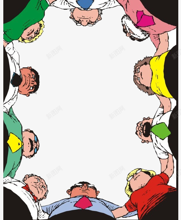 围成一圈的男士和女士png免抠素材_新图网 https://ixintu.com 一圈 卡通 围成一圈的人 圆圈 女士 彩色 手绘 男士 站着
