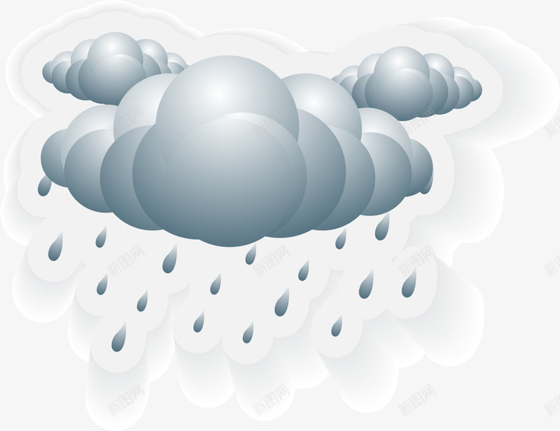 白色漂浮云朵png免抠素材_新图网 https://ixintu.com 下雨天 天气 清新雨云 漂浮云彩 漫画云朵 白色云朵