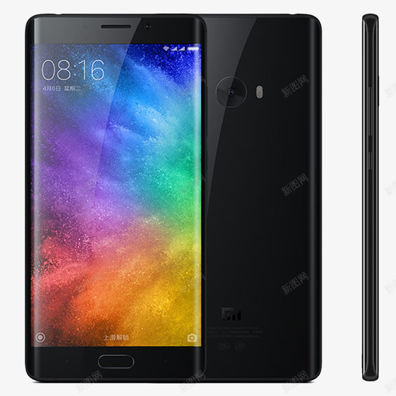 亮黑色小米4G手机png免抠素材_新图网 https://ixintu.com 4G手机 产品实物 亮黑色小米4G手机 全网通 小米Note2高配手机 小米note