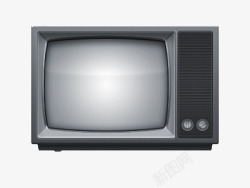 复古质感黑白电视机素材