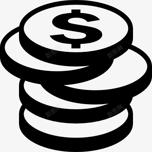 硬币的钱堆图标png_新图网 https://ixintu.com 商业 商务 堆叠 栈 硬币 美元 钱 钱币