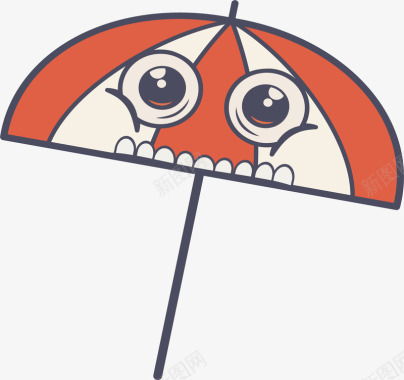 卡通雨伞图标图标