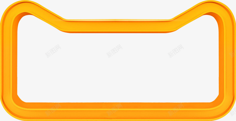橙色天猫形状装饰边框png免抠素材_新图网 https://ixintu.com 天猫 形状 橙色 装饰 边框