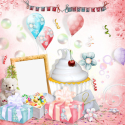 生日蛋糕相框生日相框高清图片