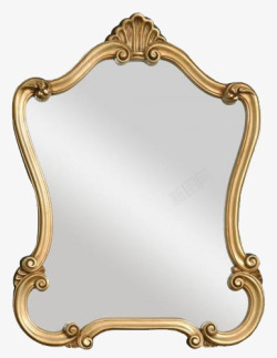 化妆的人金色边框镜子高清图片