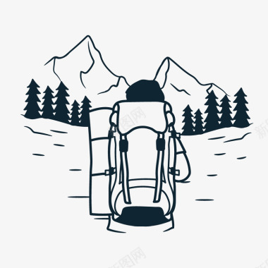 卡通简约简笔画黑白插画小清新图标图标