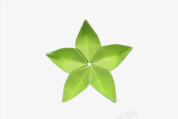 绿色卡纸星形折纸高清图片