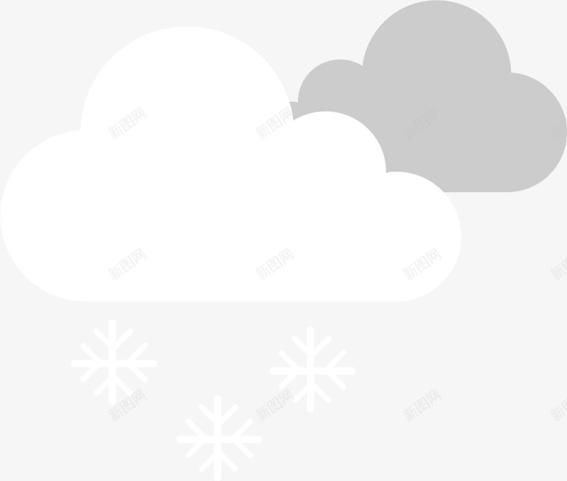 白色卡通下雪云朵png免抠素材_新图网 https://ixintu.com 3月23日 下雪 世界气象日 云彩 云朵 天气 气象 浮云