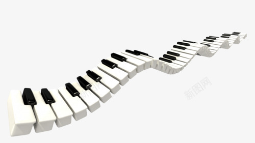 音乐乐器png免抠素材_新图网 https://ixintu.com 乐器 波浪纹 钢琴 键盘 音乐 黑白键