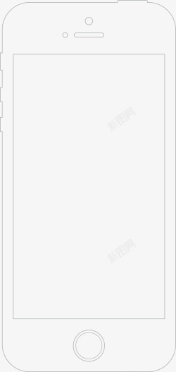 白色苹果手机平面素材
