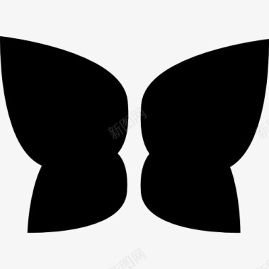 蝴蝶翅膀形状的磨图标图标
