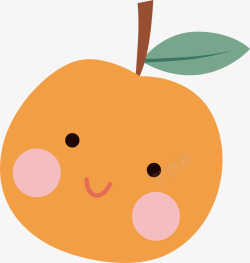 卡通橘子水果插画矢量图素材