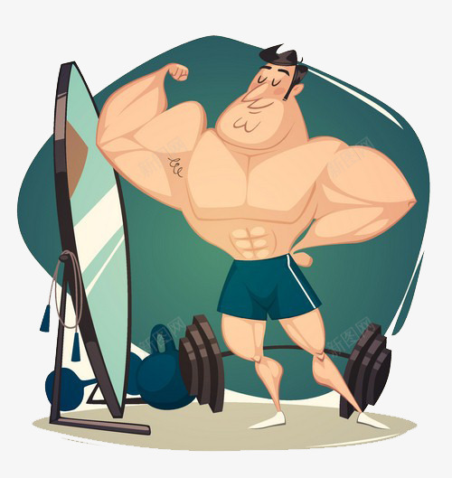 锻炼哑铃的肌肉男png免抠素材_新图网 https://ixintu.com 健康 健身 哑铃 强壮肌肉男 肌肉 锻炼