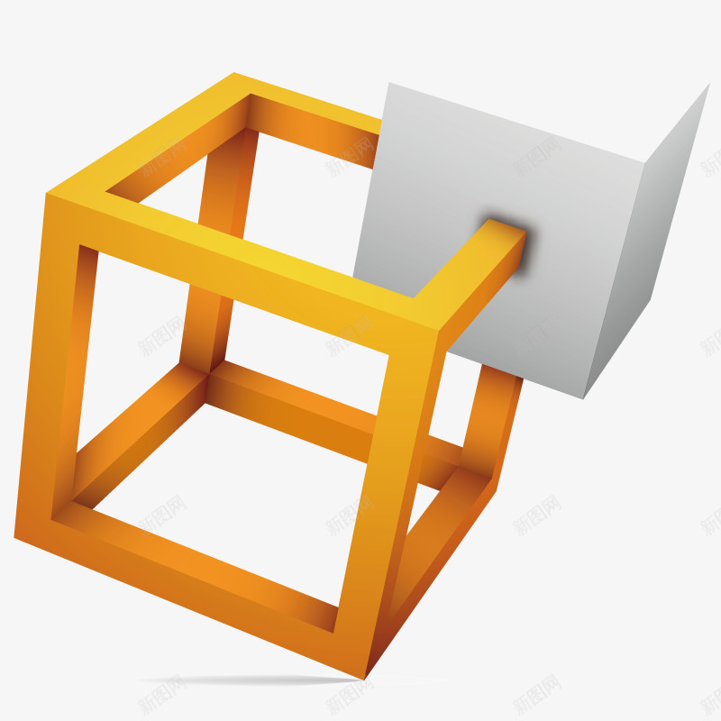 方块形状矢量图eps免抠素材_新图网 https://ixintu.com 几何 方块 棱形 模型 物体 立体 矢量图
