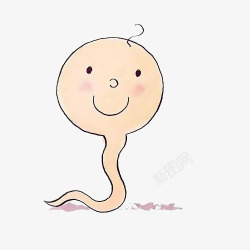 性主题卡通微笑的精子高清图片