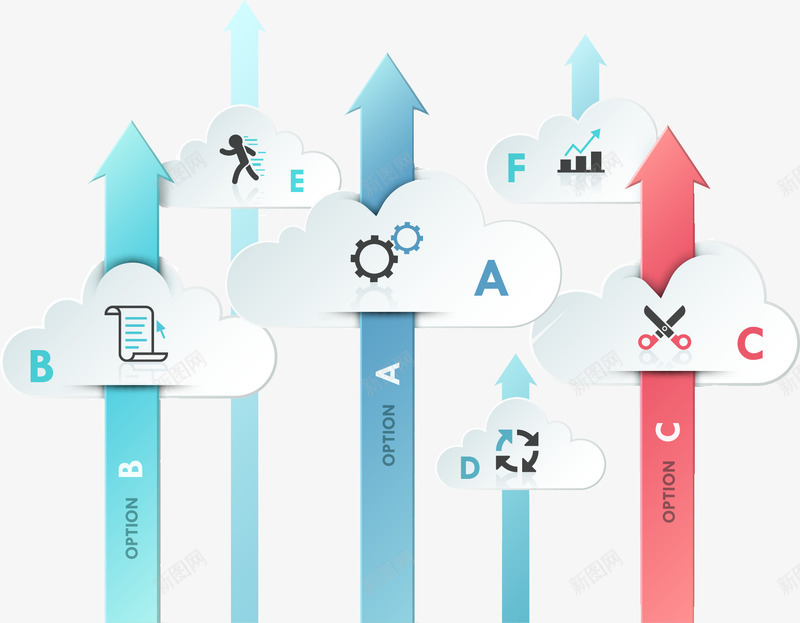 穿过云的箭头矢量图eps免抠素材_新图网 https://ixintu.com ppt 上升 云彩 数据 箭头 矢量图