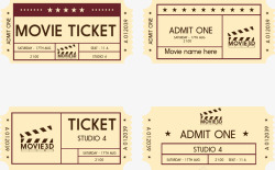 票价电影票古典风格票价矢量图高清图片