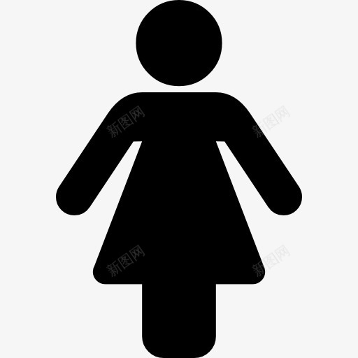 女性剪影图标png_新图网 https://ixintu.com 人的剪影 人的形状 女人 女性 妇女 形状 性别 象征