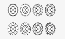 固特异轮胎logo轮胎花纹形状圆形图标高清图片