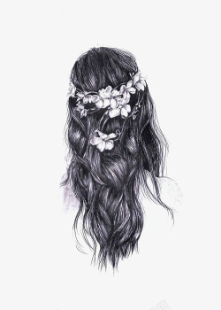 花环少女素材