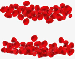 红色花瓣框架素材