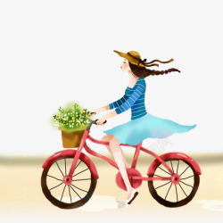 骑脚踏车美女骑脚踏车高清图片