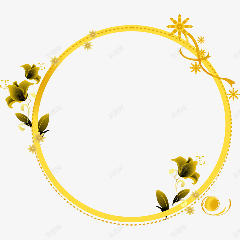 黄色装饰圆圈png免抠素材_新图网 https://ixintu.com 圆形 红色圆形 装饰圆圈 黄色 黄色装饰