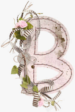 花环装饰字母B素材