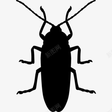 蟑螂的剪影图标图标