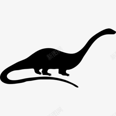 马门溪恐龙形状图标图标