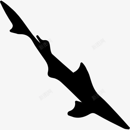 角鲨细长的鱼形图标png_新图网 https://ixintu.com 动物 动物王国 形状 角鲨 长 鱼 鱼类