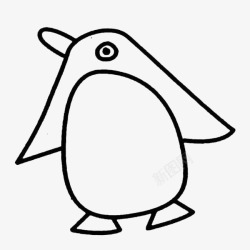 企鹅简笔画企鹅动物简笔画步骤图标高清图片