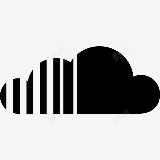 SoundCloud的标志图标png_新图网 https://ixintu.com 云 形状 标志 标识 社会网络 符号 网站标志