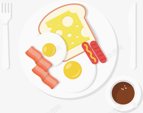 卡通早餐图标图标