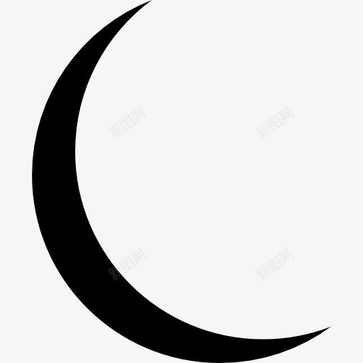 ThinMoon图标png_新图网 https://ixintu.com 新月 月亮的形状 月相 薄