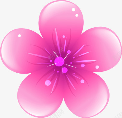 手绘粉色鲜花图标图标