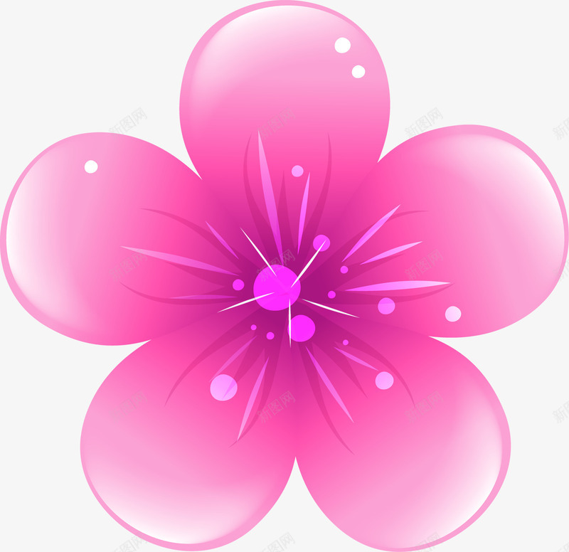手绘粉色鲜花图标png_新图网 https://ixintu.com 图标 粉色 鲜花