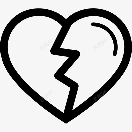 心的形状与裂纹变图标png_新图网 https://ixintu.com 形状 心 心变 心的形状 破碎的心 裂纹
