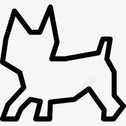 狗轮廓小狗小宠物狗的形状图标高清图片