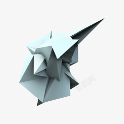 平面折纸素材折纸立体几何高清图片