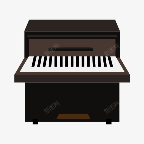 卡通钢琴png免抠素材_新图网 https://ixintu.com 乐器 卡通钢琴 图示 插图 钢琴 音乐 黑白键