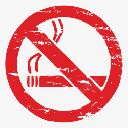 禁止吸烟的卡通形象矢量图素材